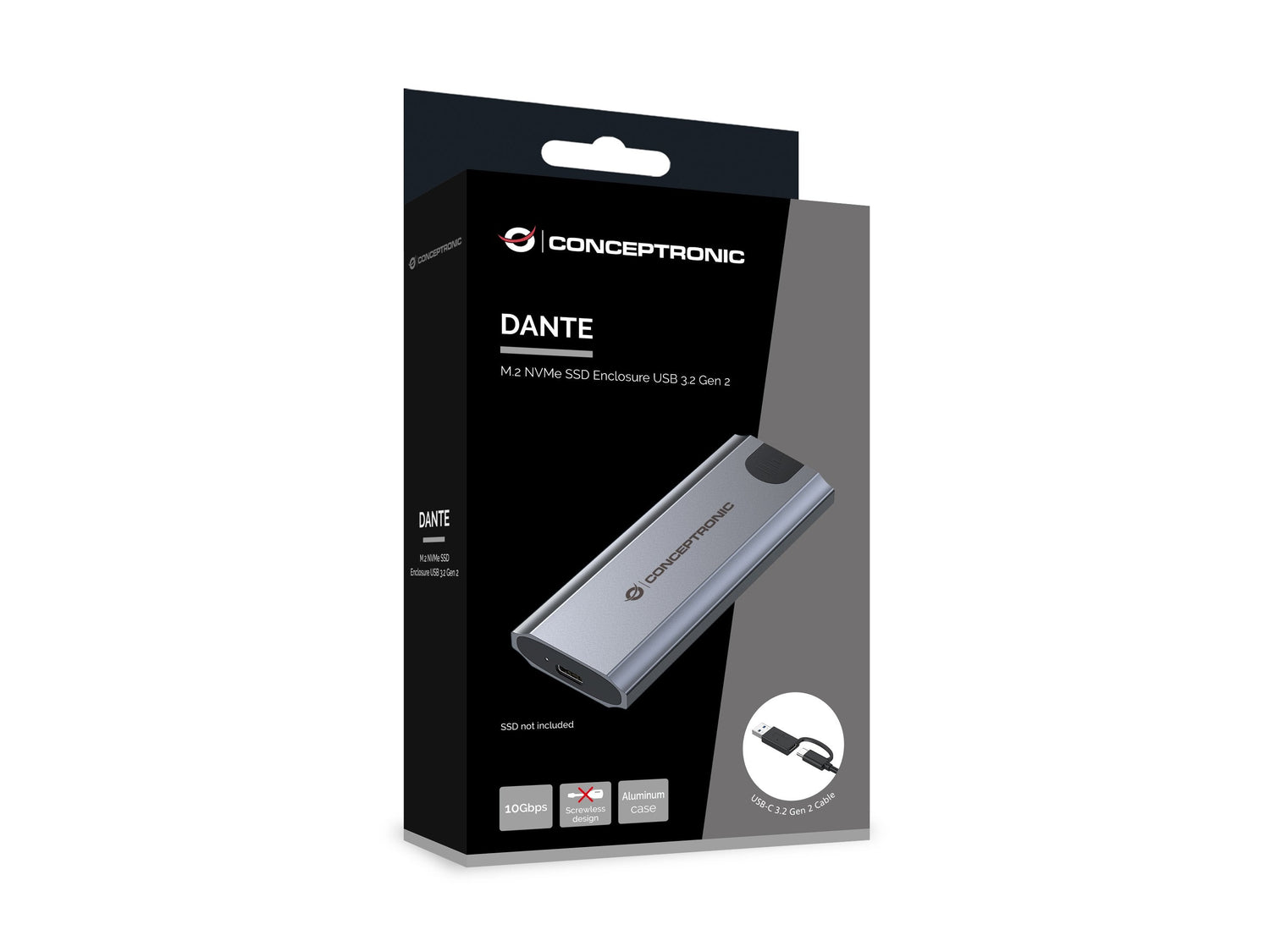 Conceptronic Ssd Caja M-Key M.2 ->M B+M-Key Usb3.2 10gb S