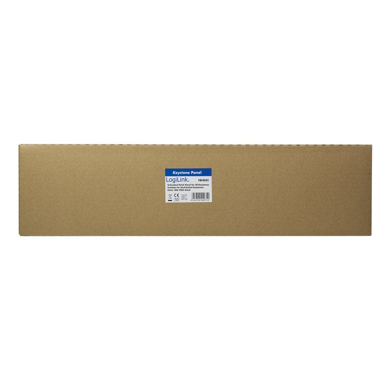 Patchpannel Keystone 1u. 48 Ports. Unshielded. Negro Logilink