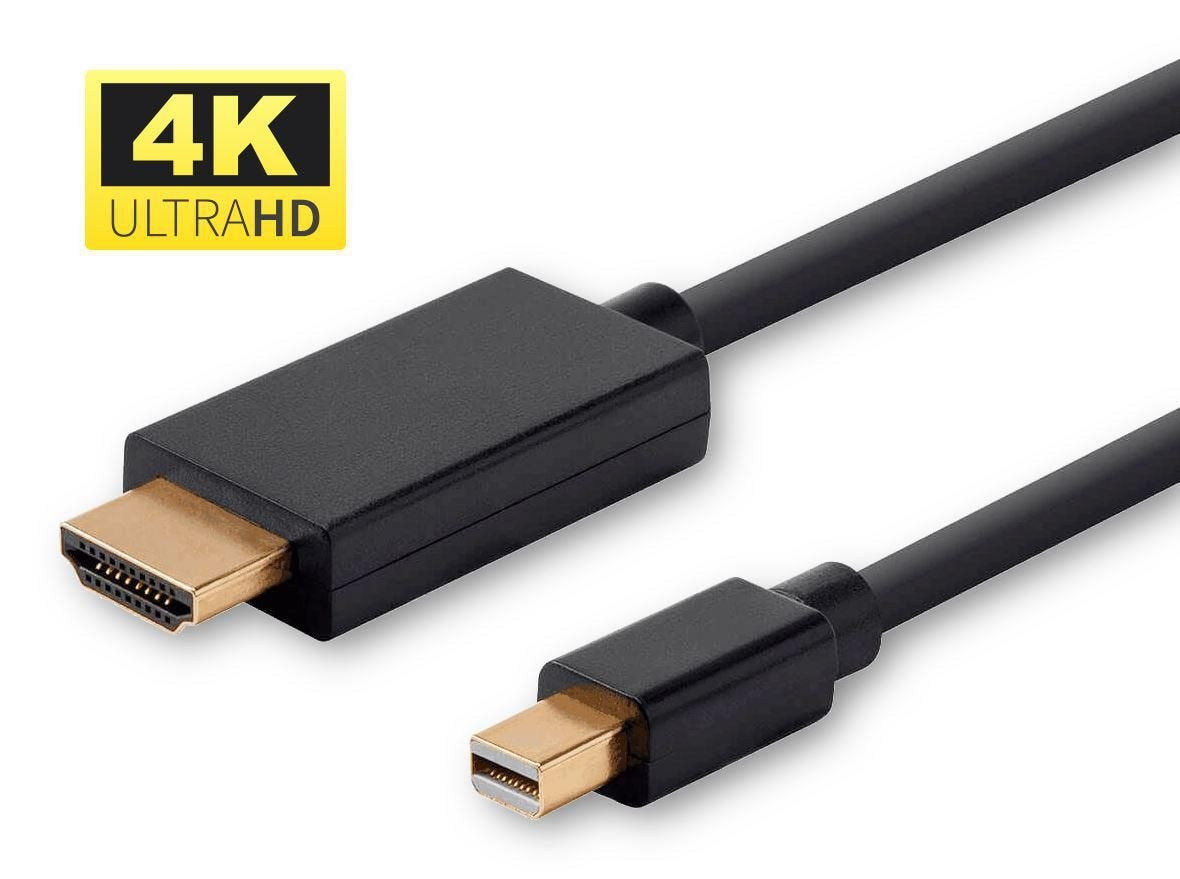 EAN 5704174123125 - Microconnect MDPHDMI3B-4K adaptador de cable de vídeo 3 m Mini DisplayPort HDMI tipo A (Estándar) Negro imagen 1