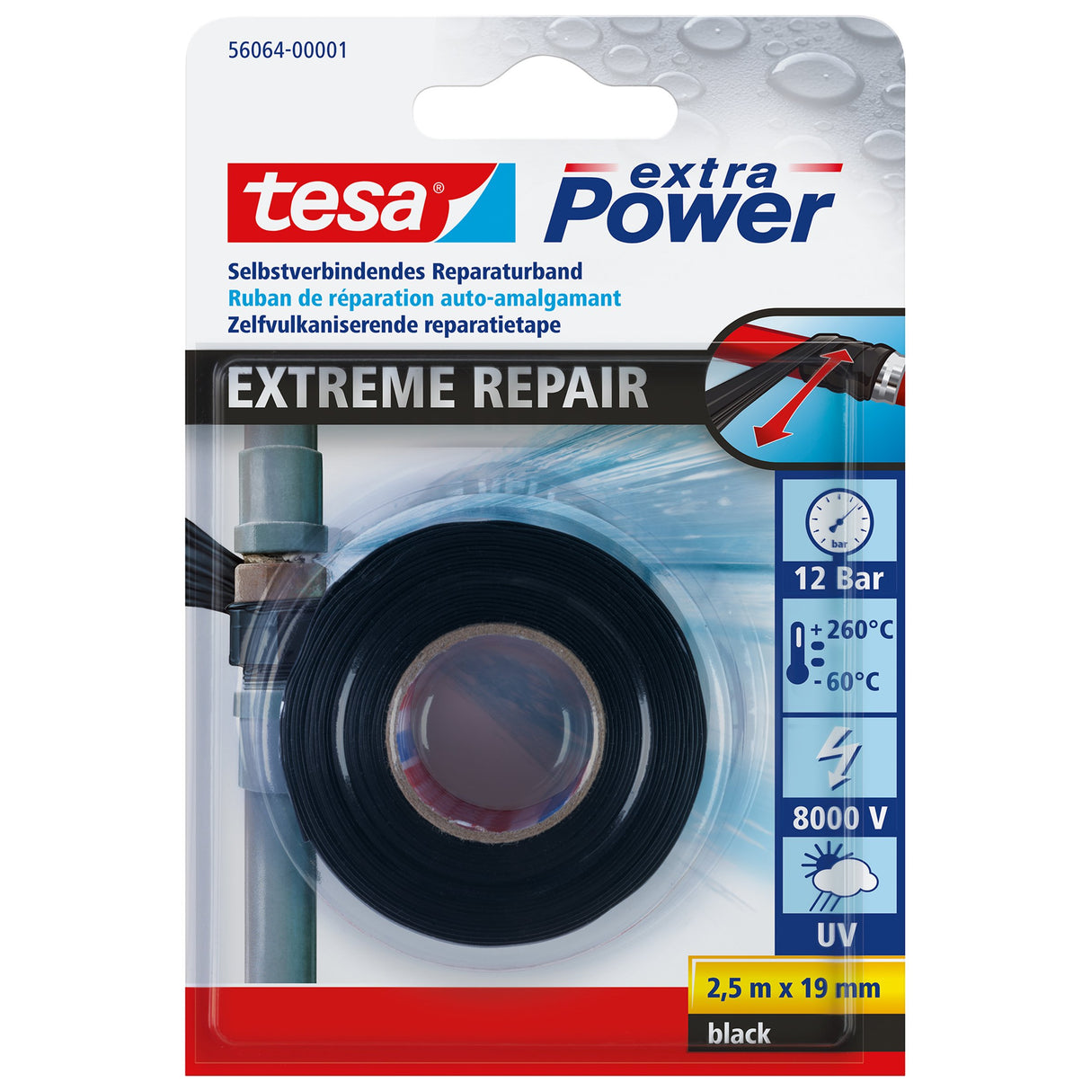 EAN 4042448287953 - TESA 56064-00001 cinta adhesiva 2,5 m Negro imagen 1