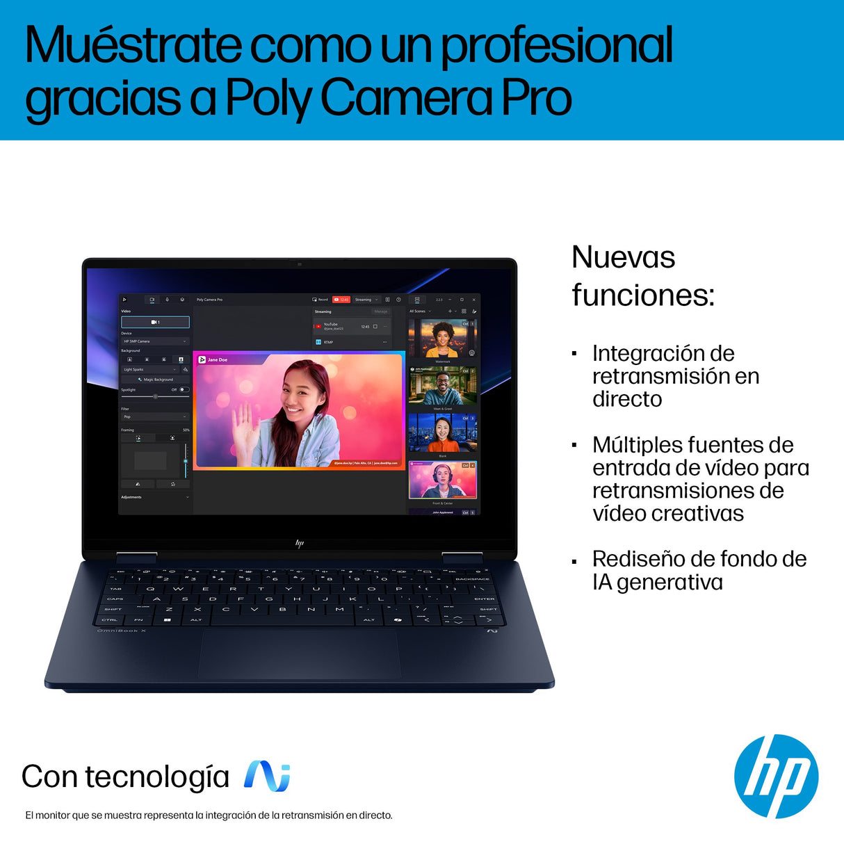 EAN 199251605406 - HP OmniBook X FlipNGAI 14-fm0013ns Copilot+ PC Intel Core Ultra 5 226V Híbrido (2-en-1) 35,6 cm (14") Pant imagen 8