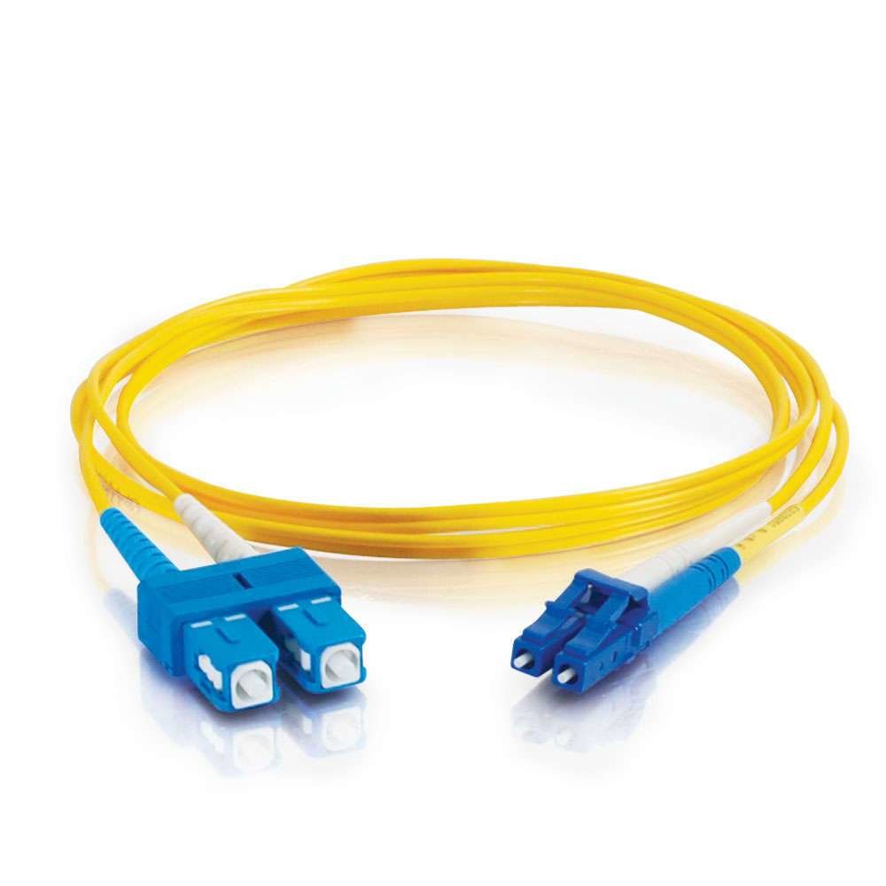 C2g Lc-Sc 9/125 Os1 Duplex Singlemode Pvc Fiber Optic Cable (Lszh) Cable De Interconexión Modo Sencillo Sc (M) A Modo Simple Lc (M) 2 M Fibra Óptica Impresión A Dos Caras 9/125 Micrones Os1 Sin Halógenos Amarillo