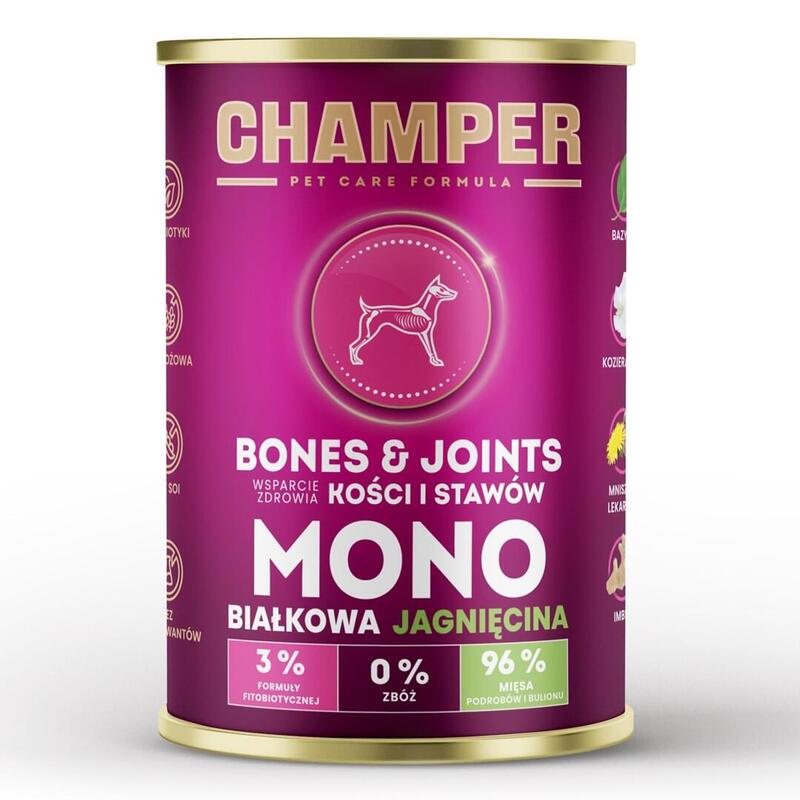 Champer Bones & Joints Lamb - Comida Húmeda Para Perros - 400g