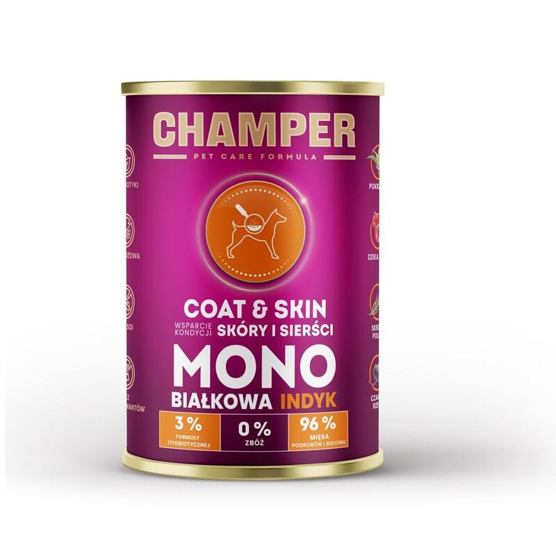 Champer Coat & Skin Turkey - Comida Húmeda Para Perros - 400g