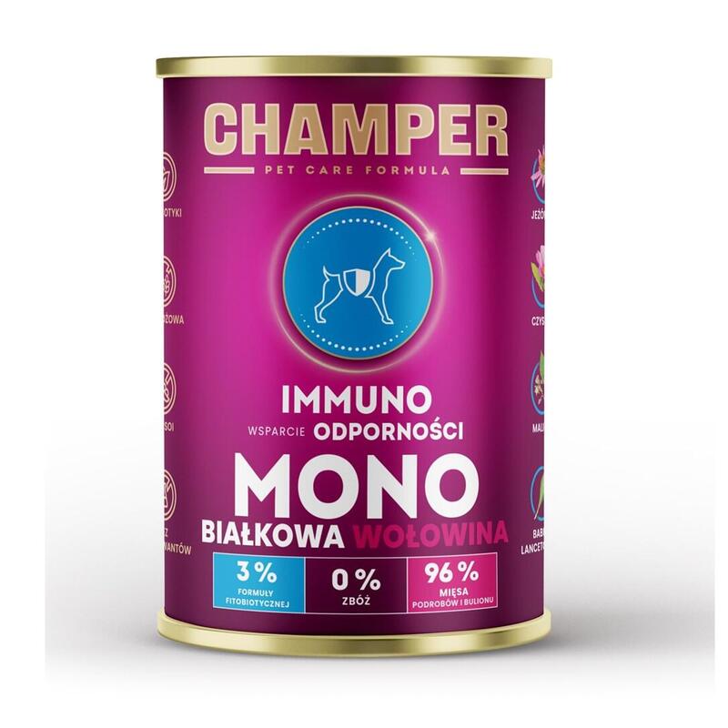 Champer Immuno Beef - Comida Húmeda Para Perros - 400g