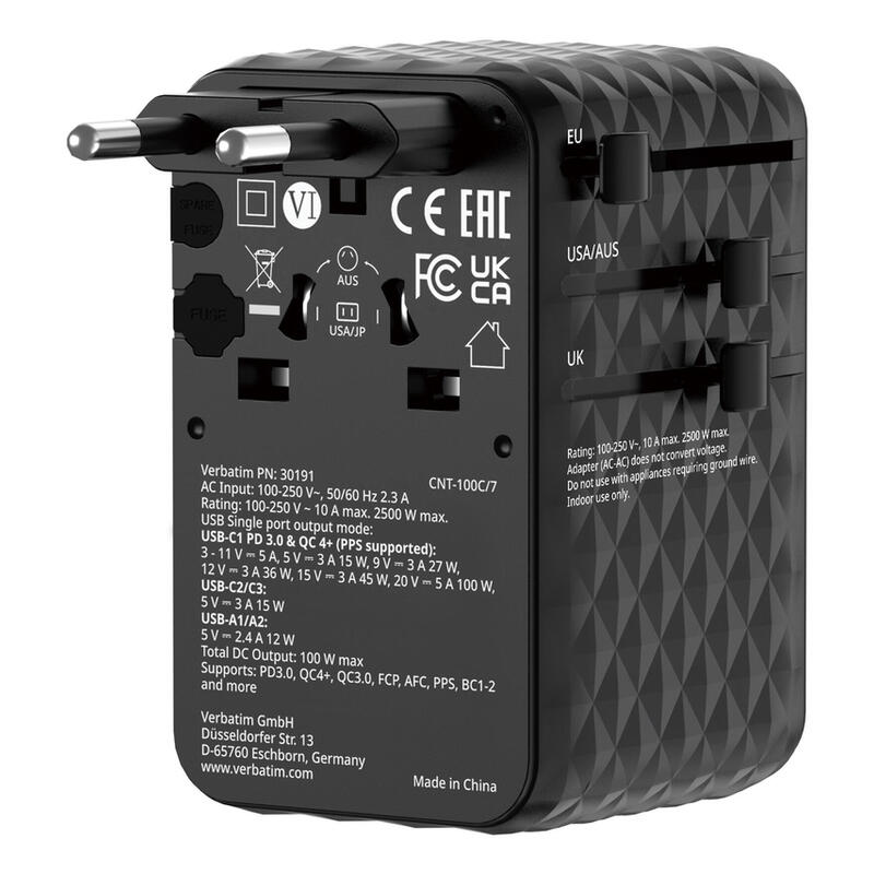 Charge Ïnï Travel 100w Universal Travel Adapter With
