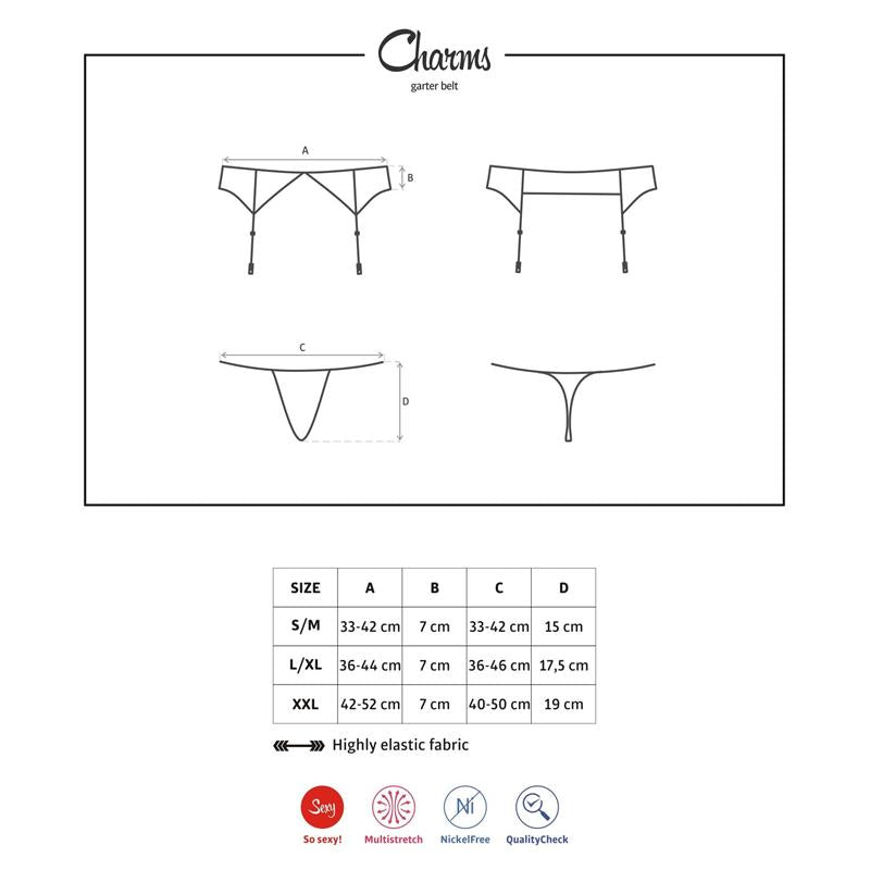 Obsessive Charms Garter Belt S/M