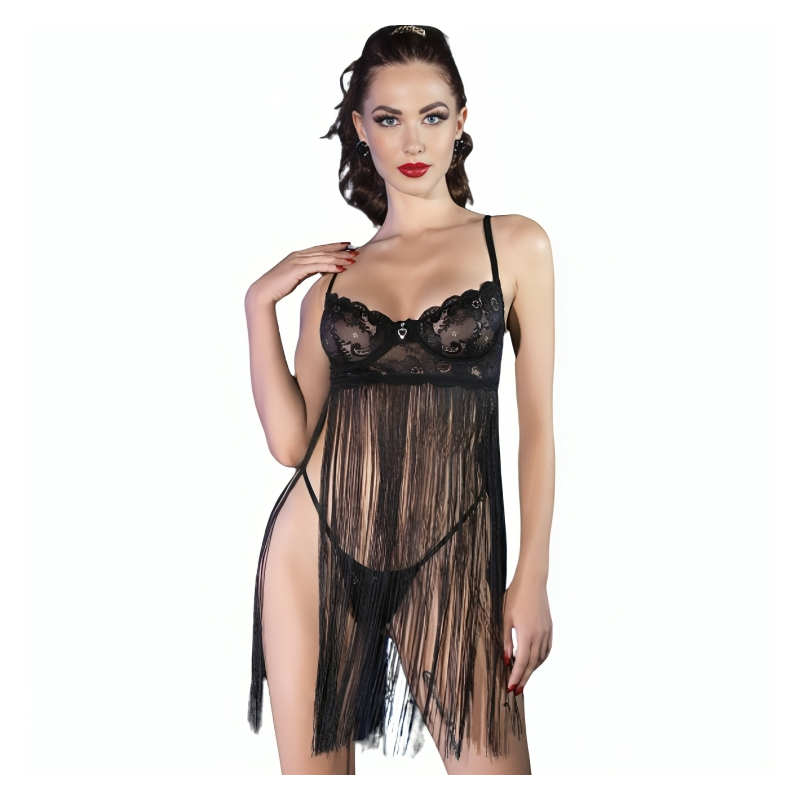 Chilirose - Cr 4496 Babydoll Negro S/M