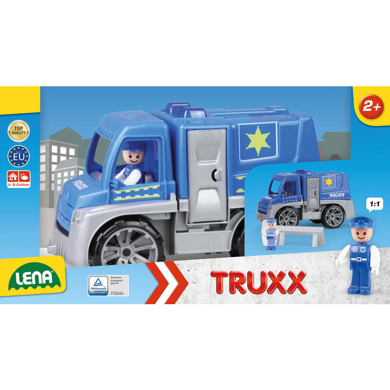 Coche Policja Con Accesorios En Caja Truxx