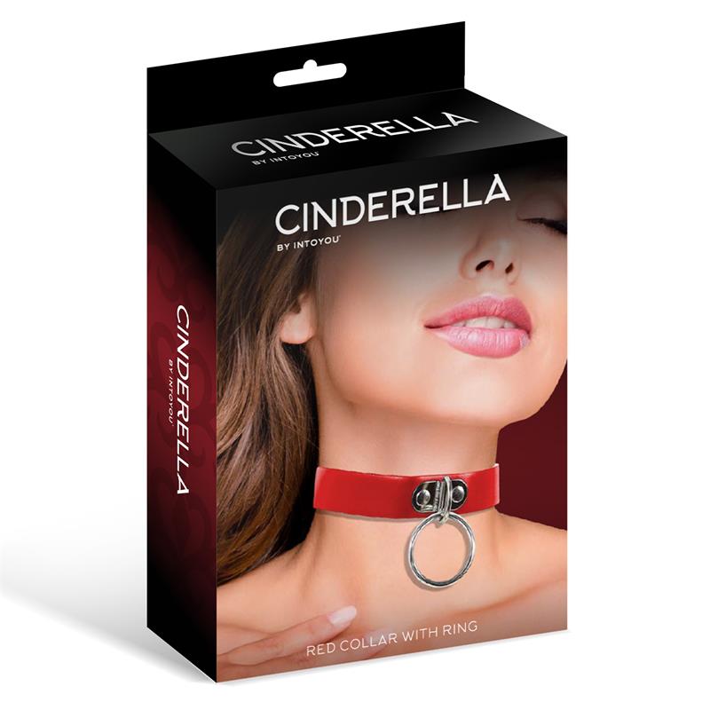 Collar Con Aro Cuero Vegano Talla Única