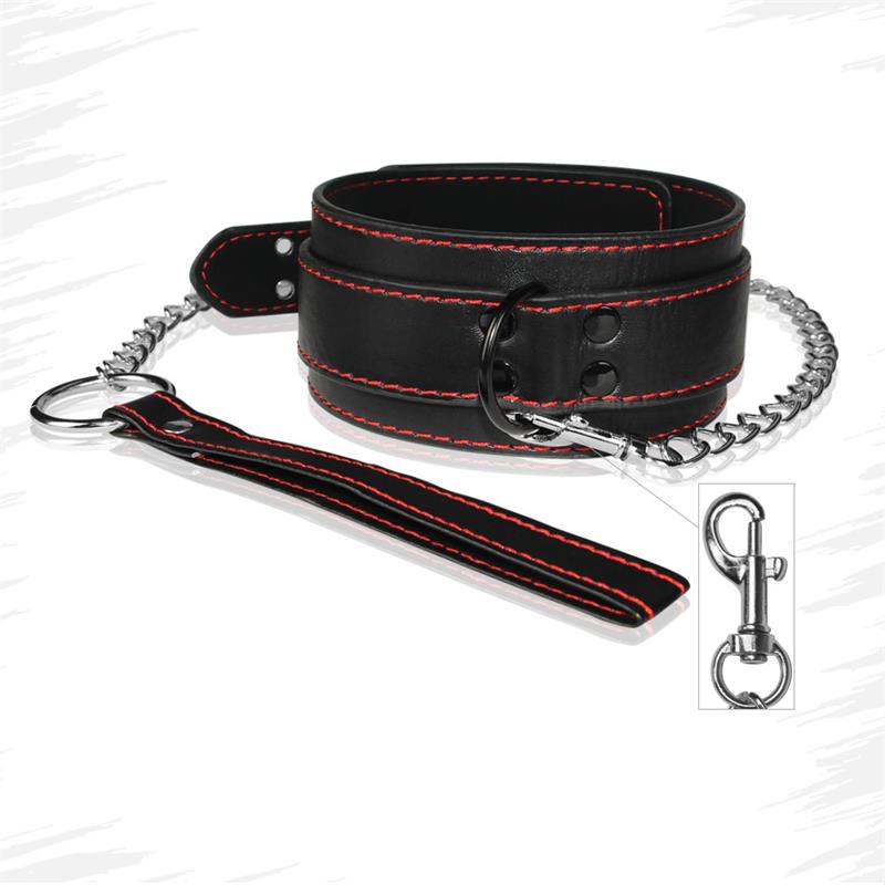 Collar Y Correa Bondage Negro