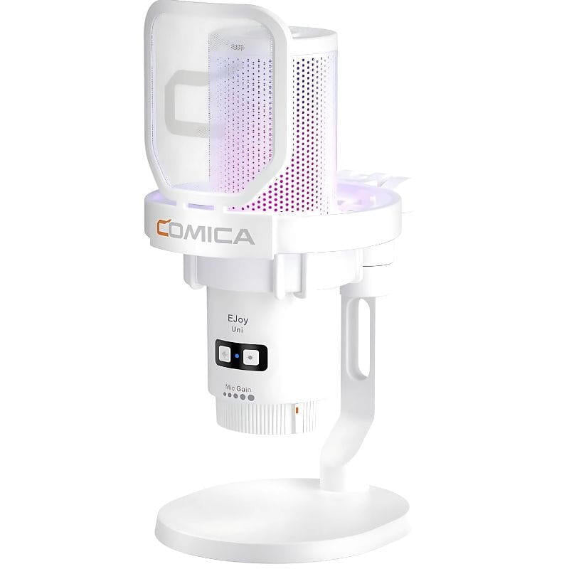 Comica Ejoy Uni Pro(D) Micrófono Inalámbrico De Condensador Cardioide Rgb Blanco