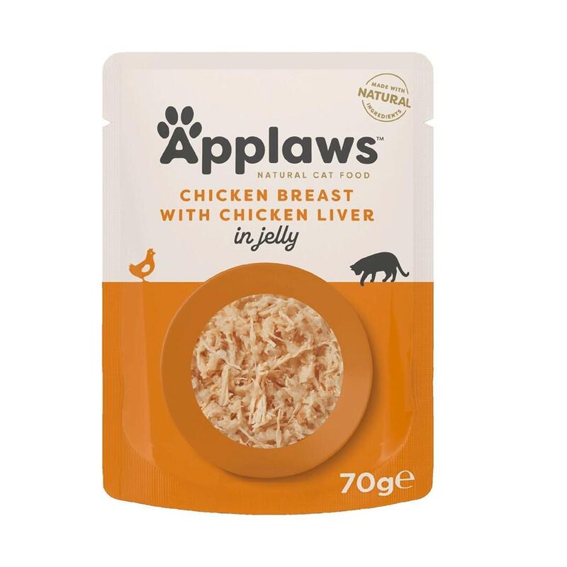 Comida Húmeda Para Gatos Applaws Chicken Breast With Chicken Liver In Jelly 70g