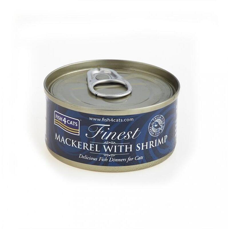 Comida Húmeda Para Gatos Fish4cats Mackerel With Shrimp 70g