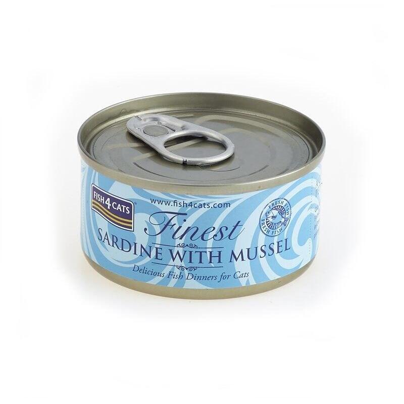 Comida Húmeda Para Gatos Fish4cats Sardine With Mussel 70g
