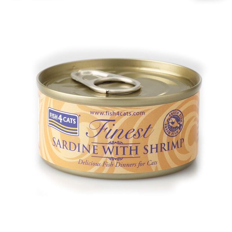 Comida Húmeda Para Gatos Fish4cats Sardine With Shrimp 70g