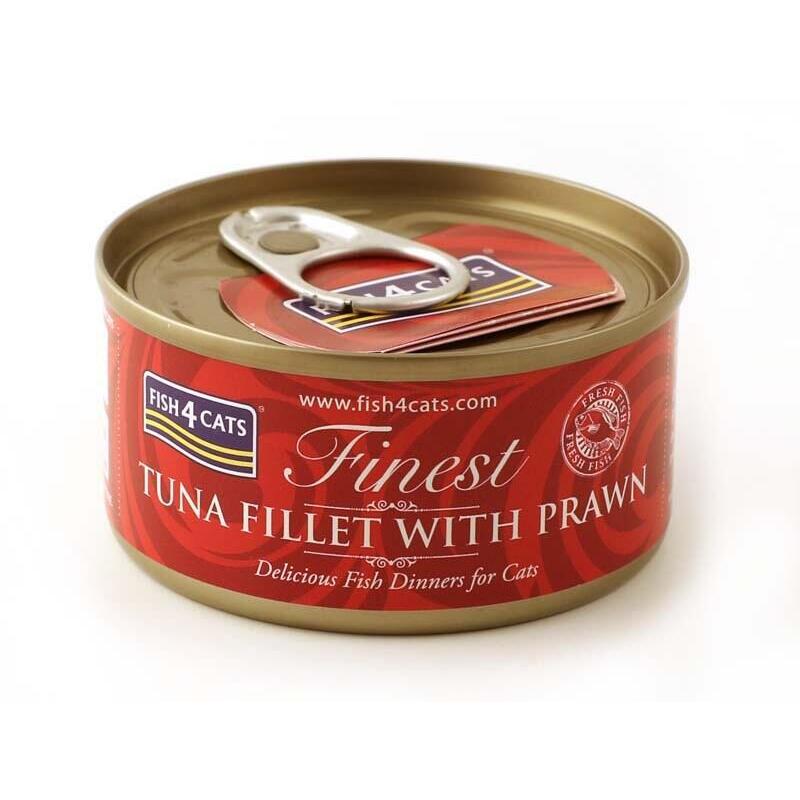 Comida Húmeda Para Gatos Fish4cats Tuna Fillet With Prawn 70g