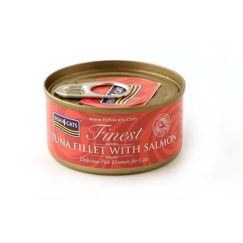 Comida Húmeda Para Gatos Fish4dogs Tuna Fillet With Salmon 70g