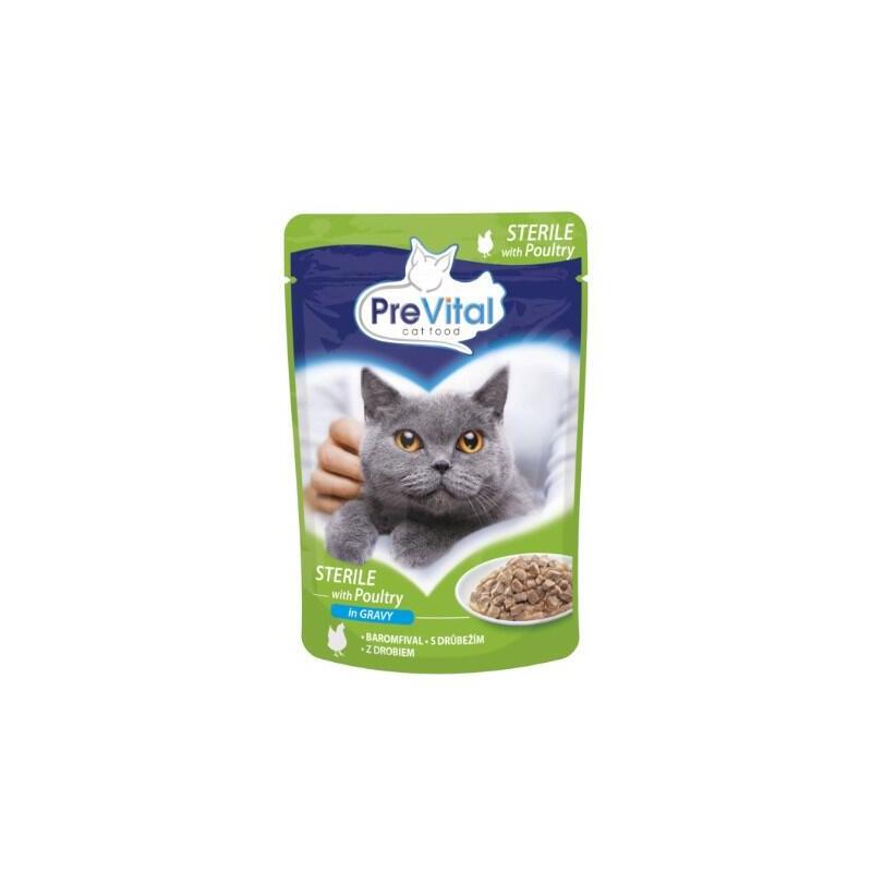 Comida Húmeda Para Gatos Prevital Cat Food Sterile Ave En Salsa Sobre De 100 G