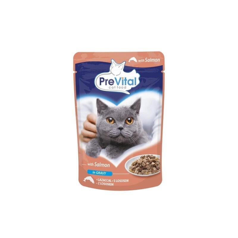 Comida Húmeda Para Gatos Prevital Salmon In Gravy 100g
