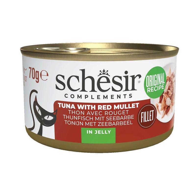 Comida Húmeda Para Gatos Schesir Complements Tuna With Red Mullet In Jelly 70g