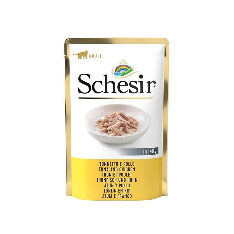 Comida Húmeda Para Gatos Schesir In Jelly Tuna With Chicken 85 G