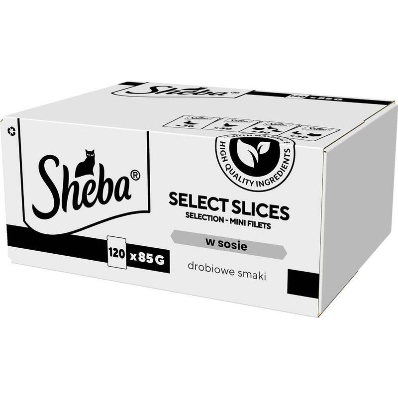 Comida Húmeda Para Gatos Sheba Select Slices Poultry Flavors 120 X 85g