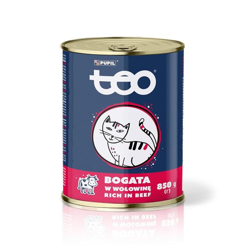 Comida Húmeda Para Gatos Teo Rich In Beef 850g
