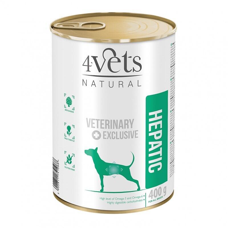 Comida Húmeda Para Perros 4vets Natural Hepatic Dog 400 G