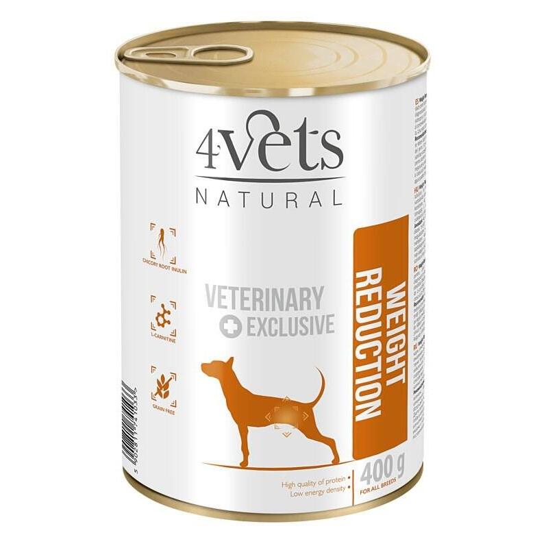 Comida Húmeda Para Perros 4vets Natural Weight Reduction Dog 400 G