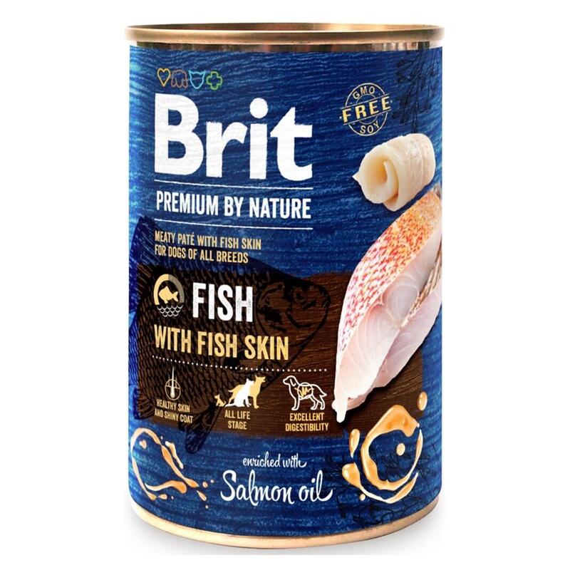Comida Húmeda Para Perros Brit Premium By Nature Fish With Fish Skin 400 G