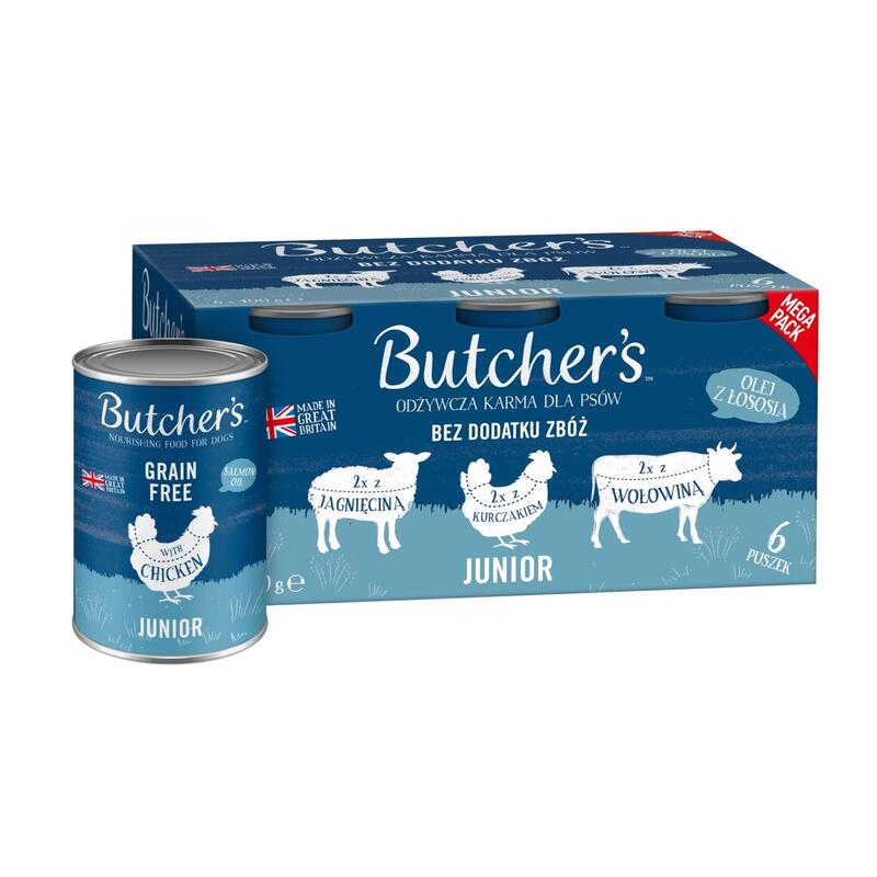 Comida Húmeda Para Perros Butcher'S Original Junior Mega Pack Mix 6 X 400g