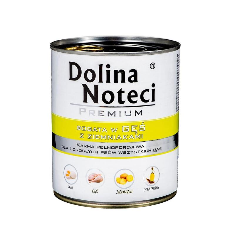 Comida Húmeda Para Perros Dolina Noteci Premium Rich In Goose With Potatoes 800 G