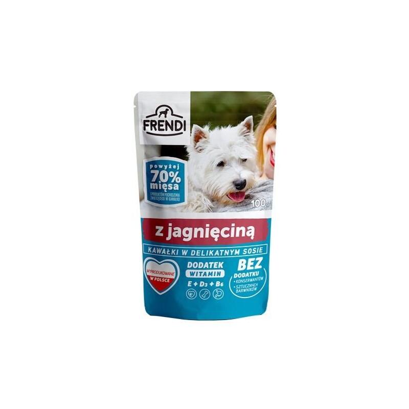 Comida Húmeda Para Perros Frendi Trozos En Una Delicada Salsa Con Cordero 100 G