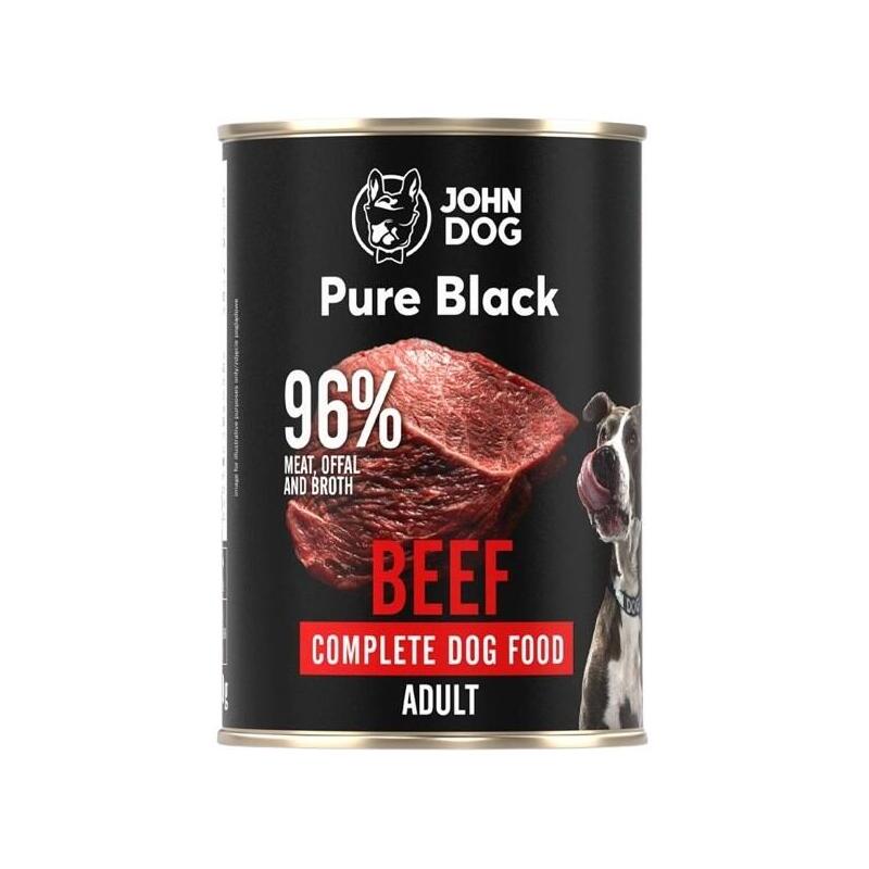 Comida Húmeda Para Perros John Dog Pure Black Carne De Res 800g