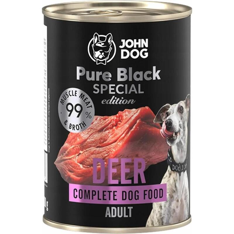 Comida Húmeda Para Perros John Dog Pure Black Ciervo 800g
