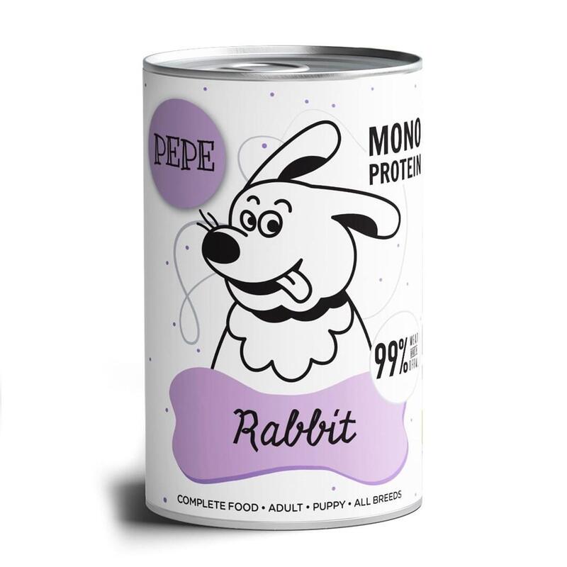 Comida Húmeda Para Perros Paka Zwierzaka Pepe Rabbit 400g