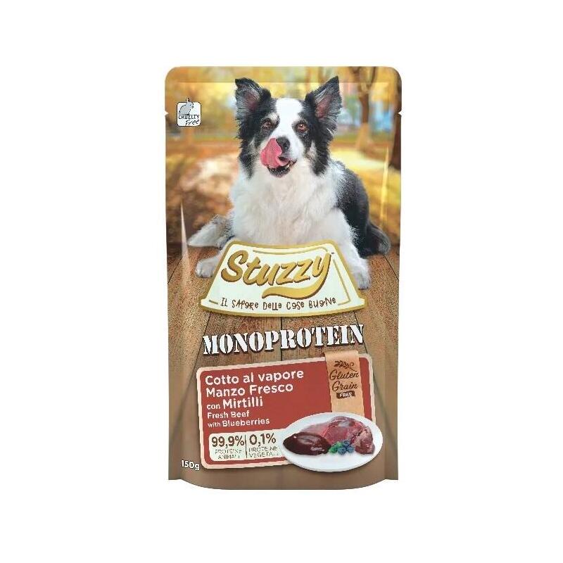 Comida Húmeda Para Perros Stuzzy Monoprotein Beef With Blueberries 150 G