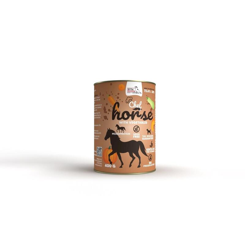 Comida Húmeda Para Perros Syta Micha Carne De Caballo Con Verduras 400g