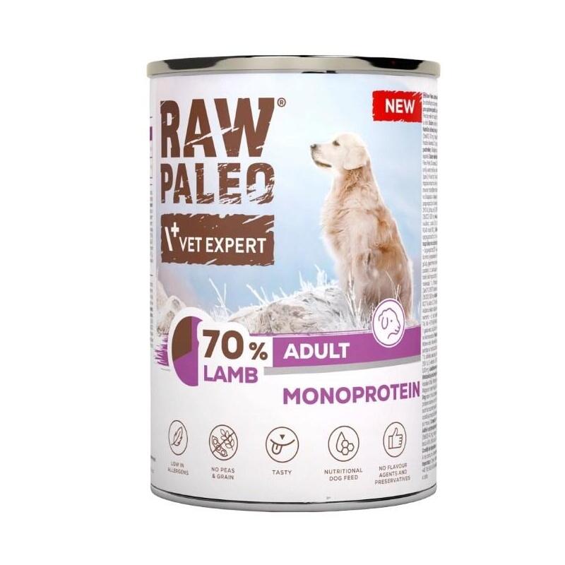 Comida Húmeda Para Perros Vetexpert Raw Paleo Cordero 400g