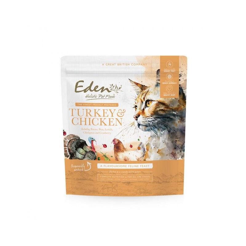 Comida Seca Para Gatos Eden Pavo Y Pollo 1,5 Kg