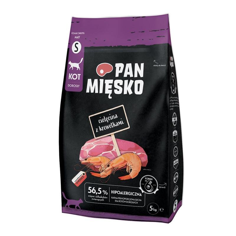 Comida Seca Para Gatos Pan Miesko Ternera Con Gambas Small 5 Kg