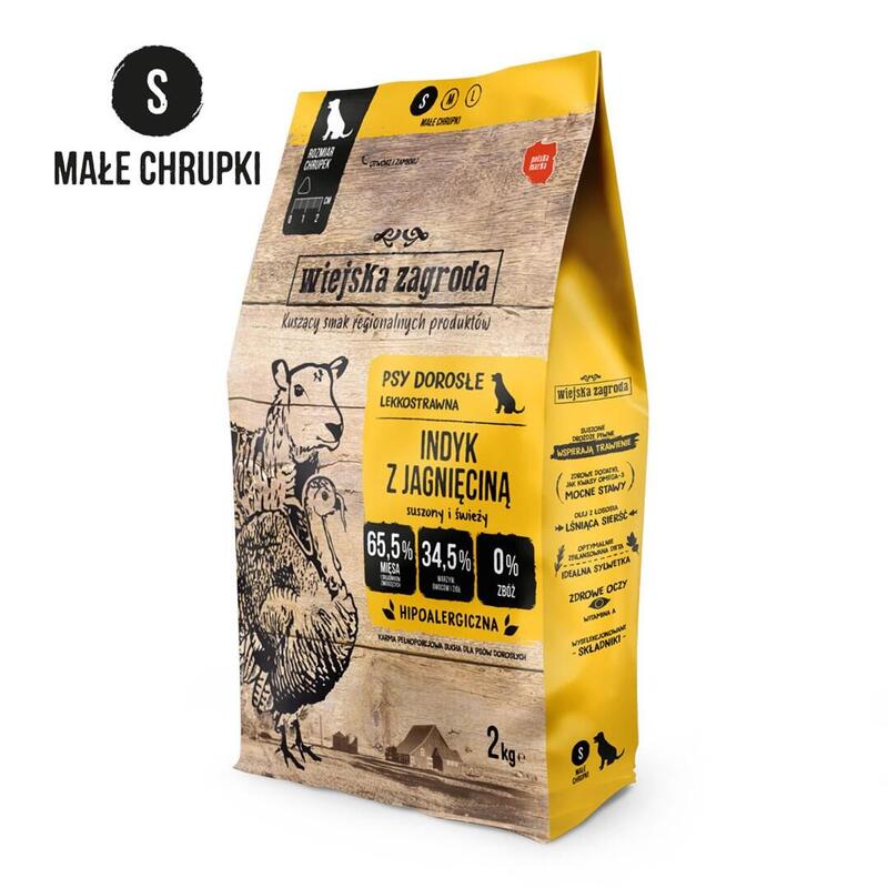 Comida Seca Para Perros Wiejska Zagroda Pavo Con Cordero Crujiente S 2kg