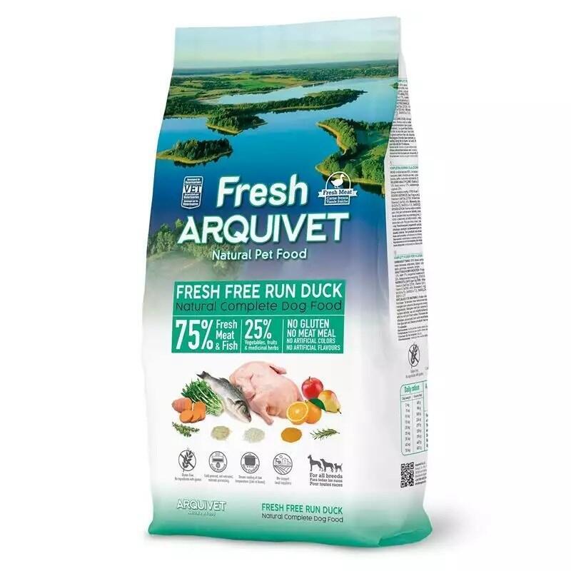 Comida Semi-Húmeda Para Perros Arquivet Pato Fresco Con Pescado Del Océano 10kg