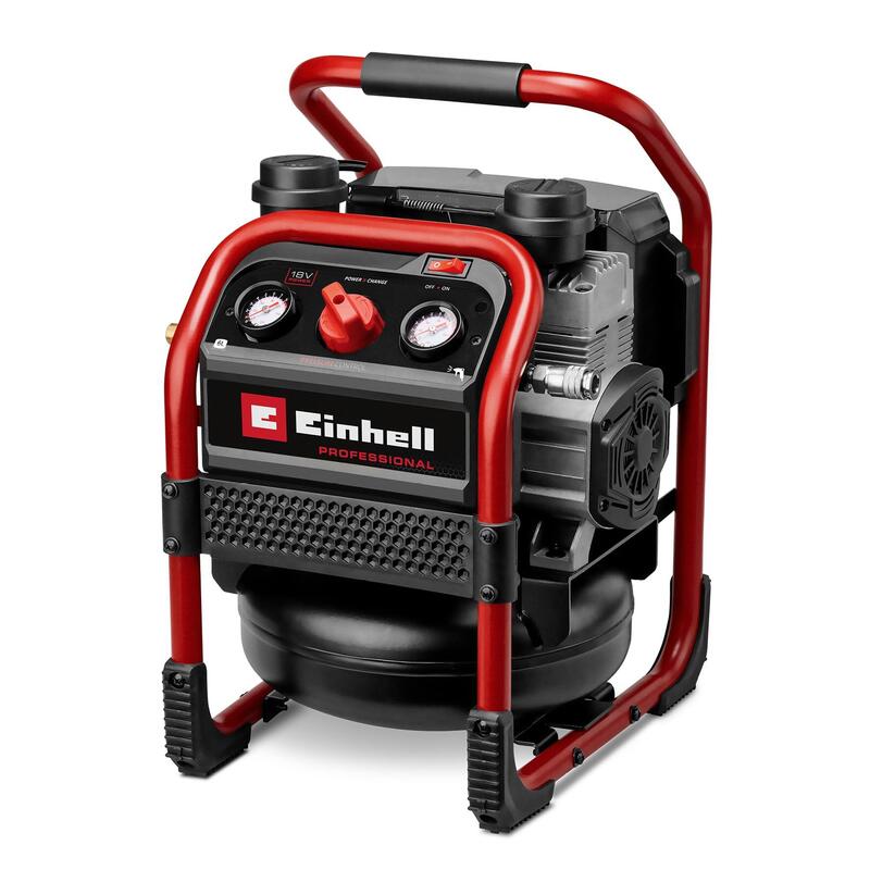 Compresor Inalámbrico Einhell Power X-Change Silenzzo 18/160, 18 Voltios (Rojo/Negro, Sin Batería Ni Cargador) 4020385