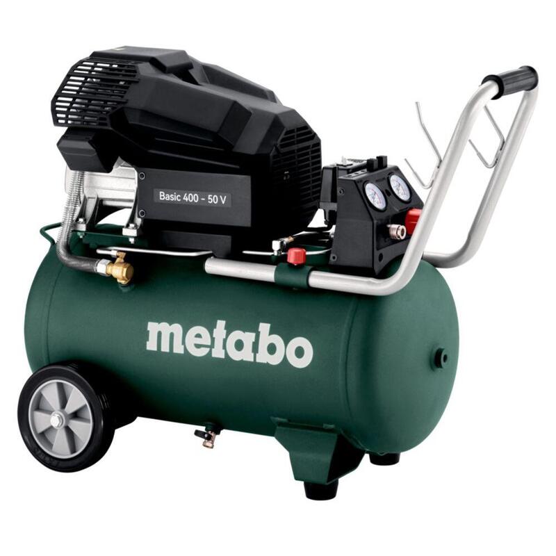 Compresor Metabo Mega 601526000 (400-50 W (Con 3 Acopladores Universales, Para Corriente Alterna Monofásica, Compresor De Pistón Lubricado Con Aceite, Accesorios De Taller)