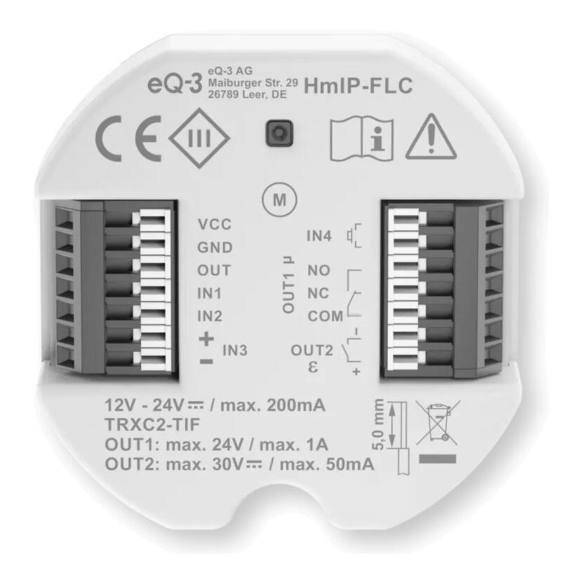Controlador De Cerradura De Motor Universal Homematic Ip (Hmip-Flc), Relé Blanco 160578a0