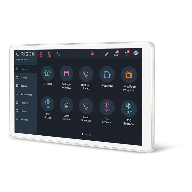 Controlador De Smart Home Y Alarma Riscontrol - Teclado Pantalla Táctil Para Lightsys+ Riscontrol