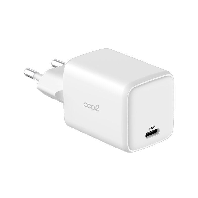 Cool Cargador Red Universal Ultra Fast (Pd) Tipo-C (45w) Gan Blanco