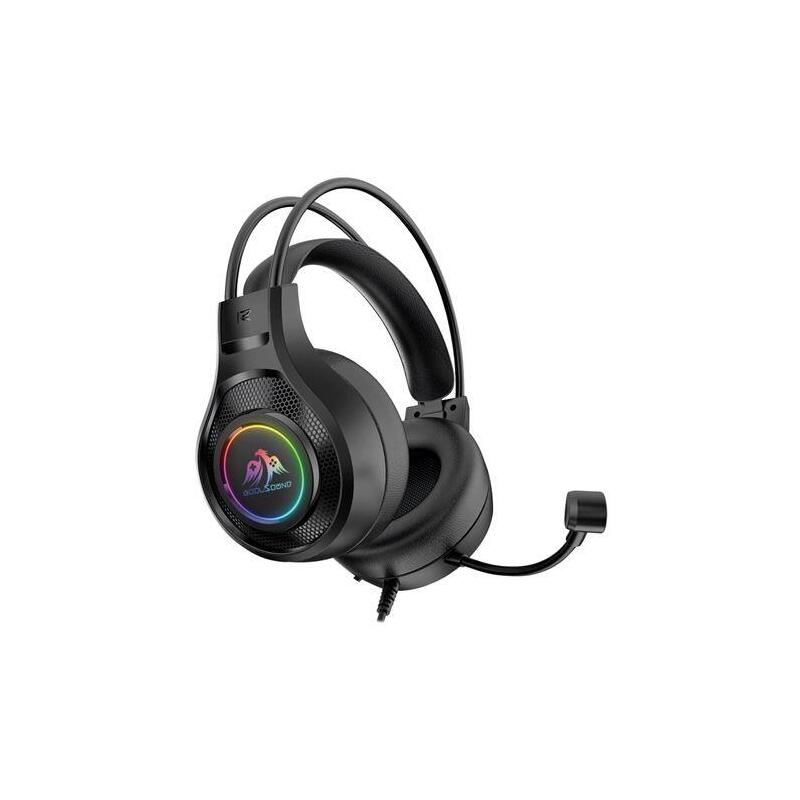 Coolsound G7 Auriculares Gaming Con Microfono Flexible - Compatible Con Pc, Mac, Ps5, Ps4, Xbox 360, Nintendo Switch - Iluminacion Led - Diadema Ajustable - Almohadillas Acolchadas - Controles En Auricular - Cable De 2m
